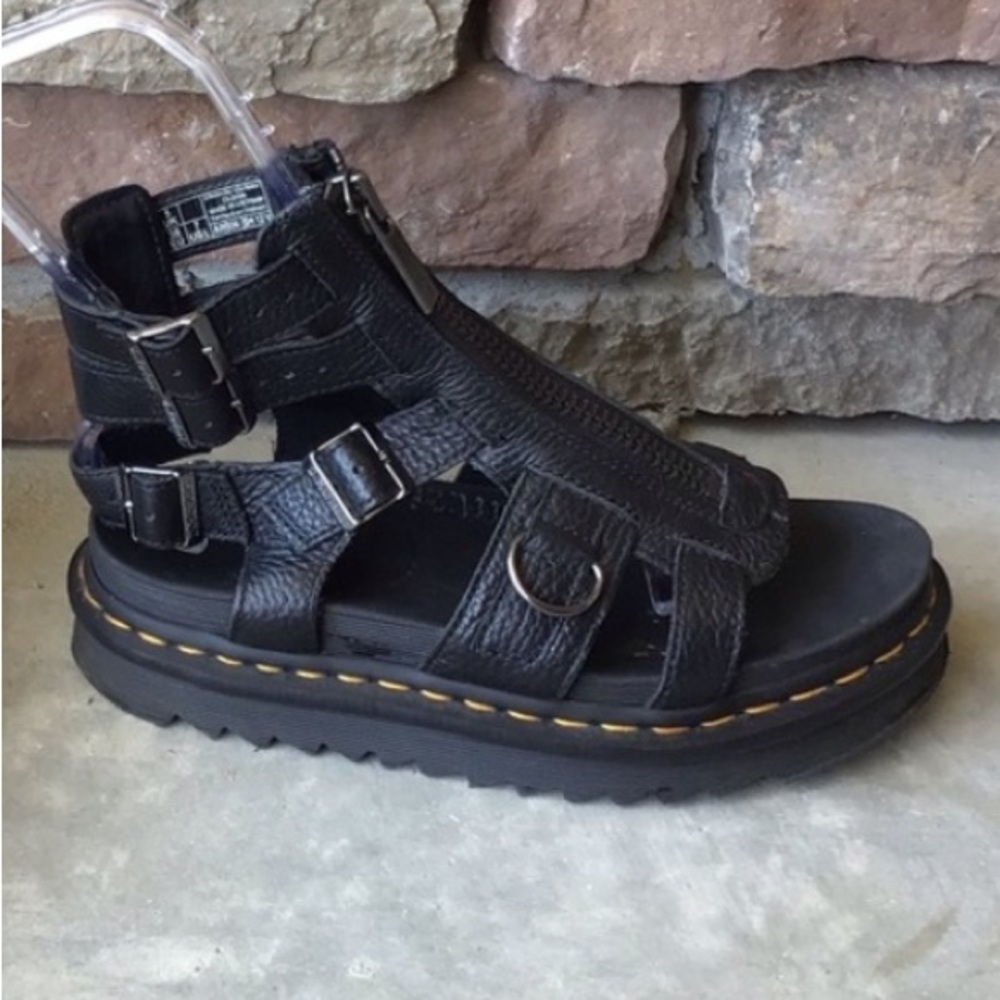 Dr Martens zip front leather sandals size 7